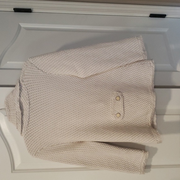 NWT White House Black Market cream tweed jacket size M - Picture 4 of 4